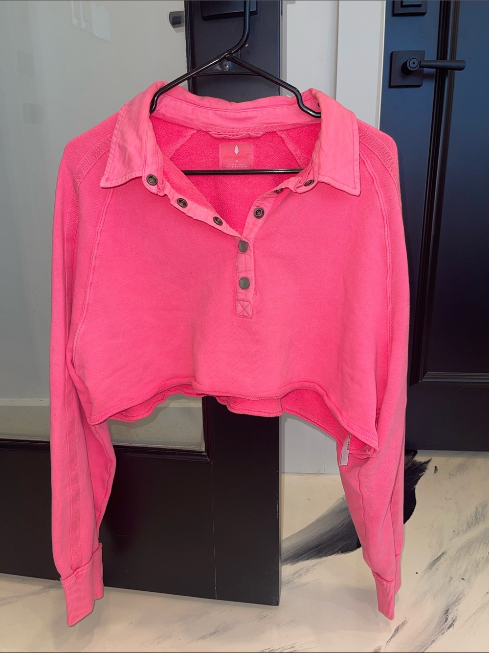FP Movement by Free People Hot Pink Cropped Hoodie